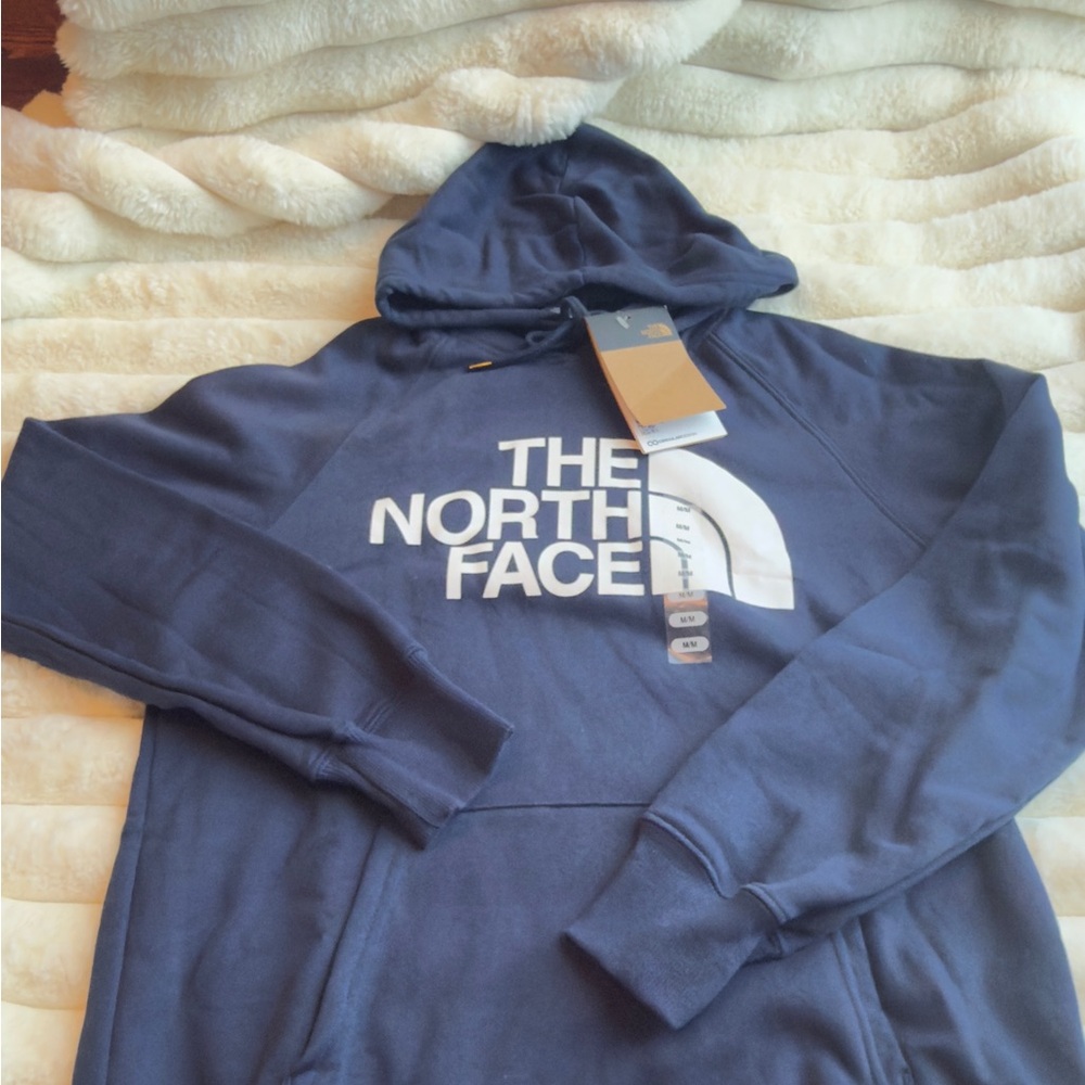 The North Face Blue Hoodie with Logo
